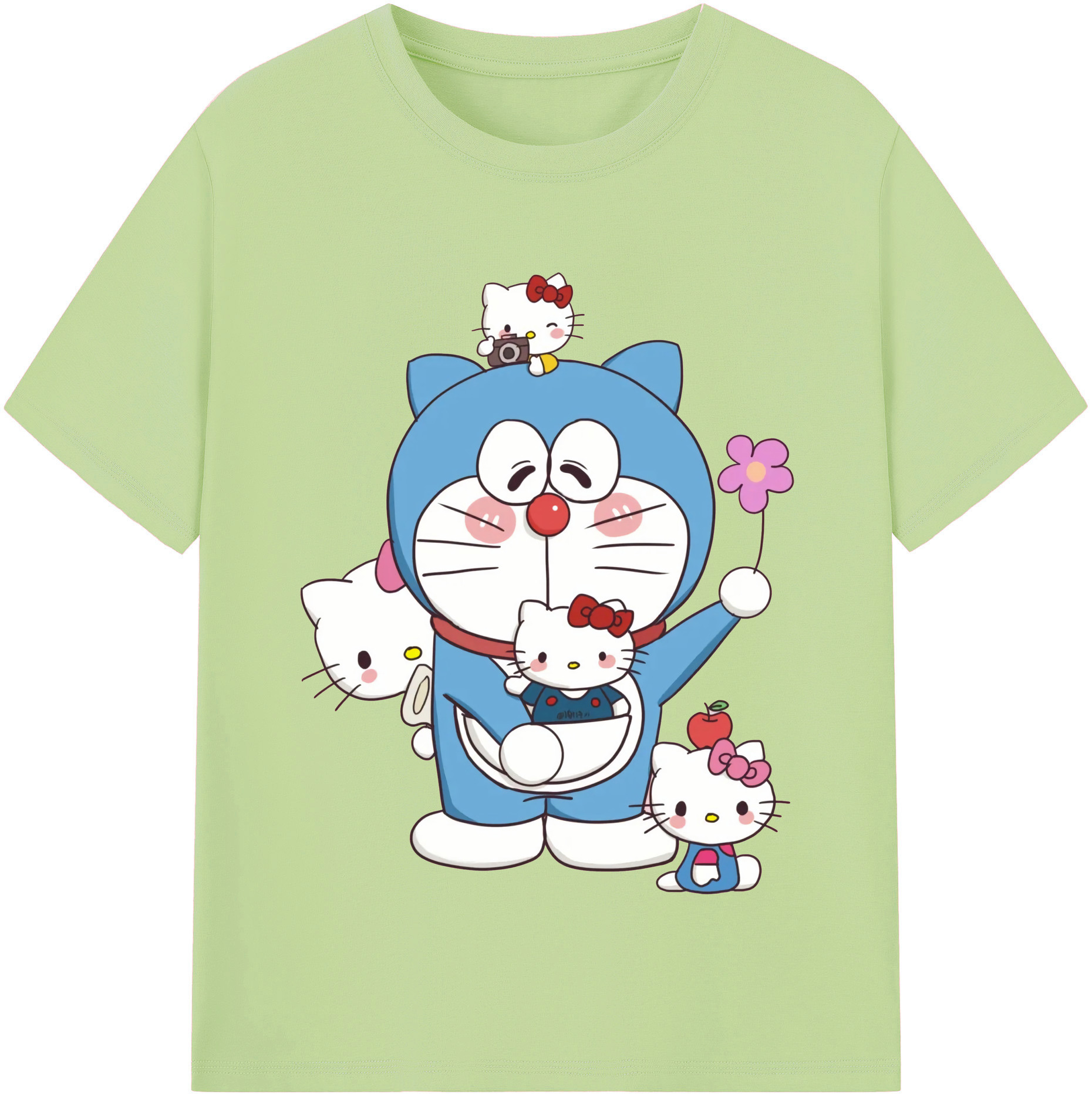 （画像用） ドラえもん Doraemon 綿100％半袖Tシャツ（フロントプリント）